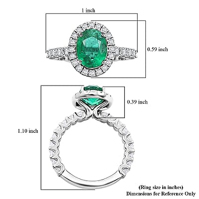 Chairman Collection Certified & Appraised Rhapsody AAAA Brazilian Emerald and E-F VS Diamond 3.00 ctw Ring in 950 Platinum (Size 10.0)  8.26 Grams