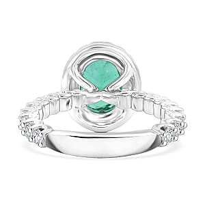Chairman Collection Certified & Appraised Rhapsody AAAA Brazilian Emerald and E-F VS Diamond 3.00 ctw Ring in 950 Platinum (Size 6.5)  8.26 Grams