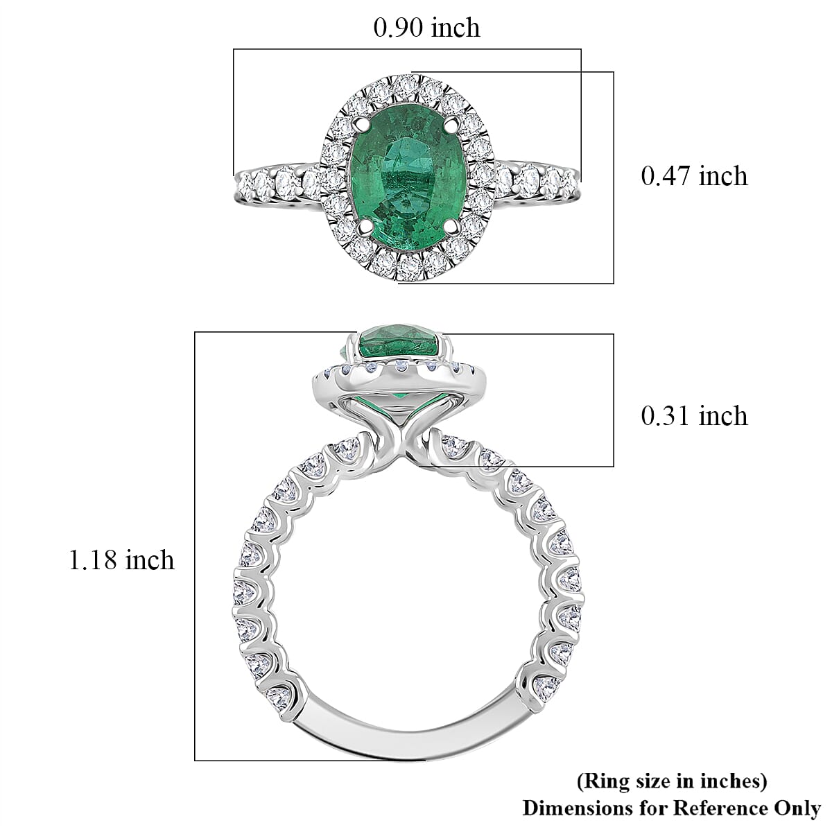 Chairman Collection Certified & Appraised Rhapsody AAAA Brazilian Emerald and E-F VS Diamond 3.00 ctw Ring in 950 Platinum (Size 6.5)  8.26 Grams image number 4