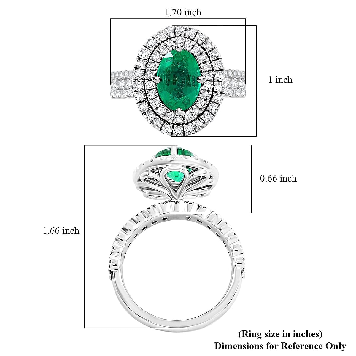 Chairman Collection Certified & Appraised Rhapsody AAAA Brazilian Emerald and E-F VS Diamond 3.35 ctw Ring in 950 Platinum (Size 6.5) 12.50 Grams image number 5