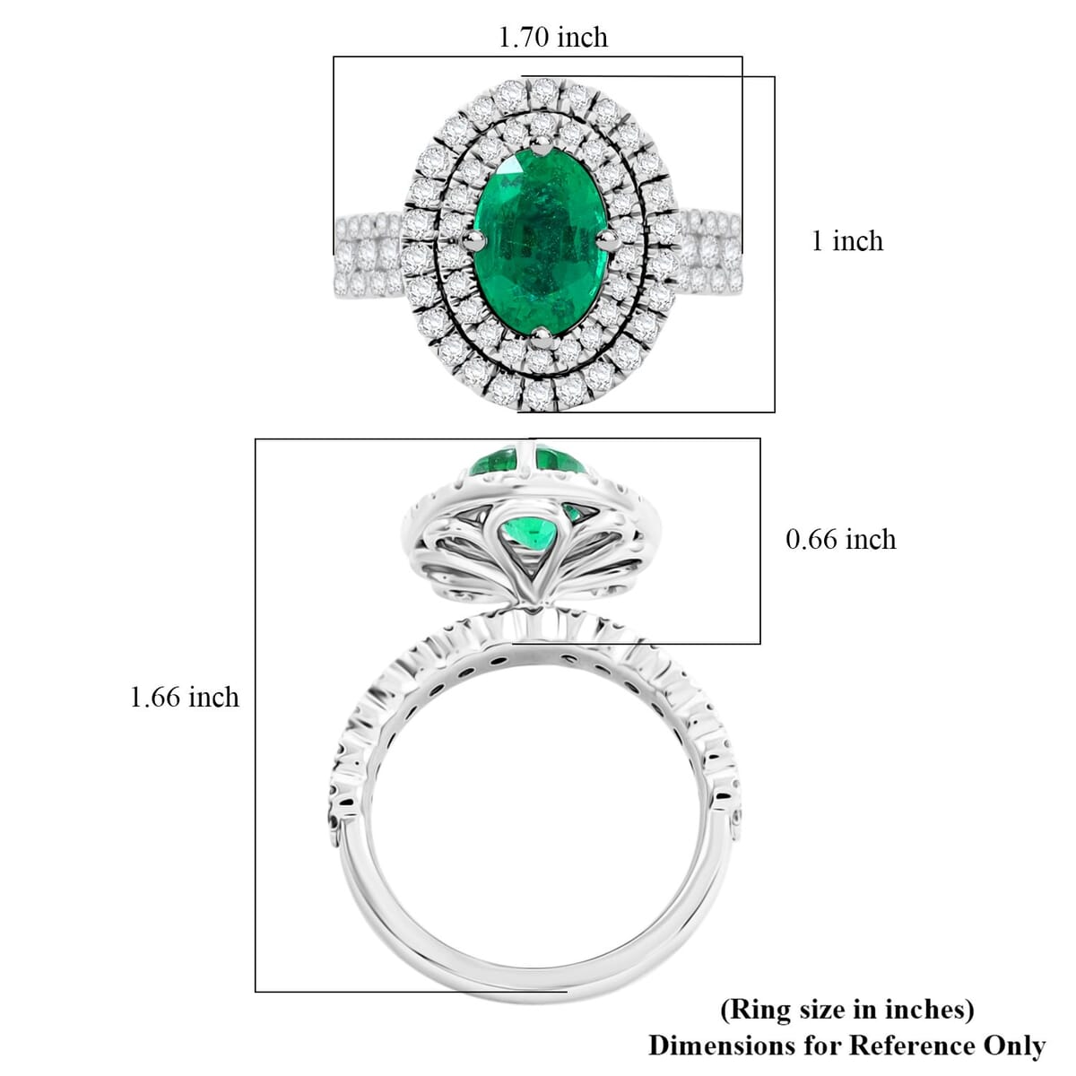 Chairman Collection Certified & Appraised Rhapsody AAAA Brazilian Emerald and E-F VS Diamond 3.35 ctw Ring in 950 Platinum (Size 7.0)  12.50 Grams image number 5