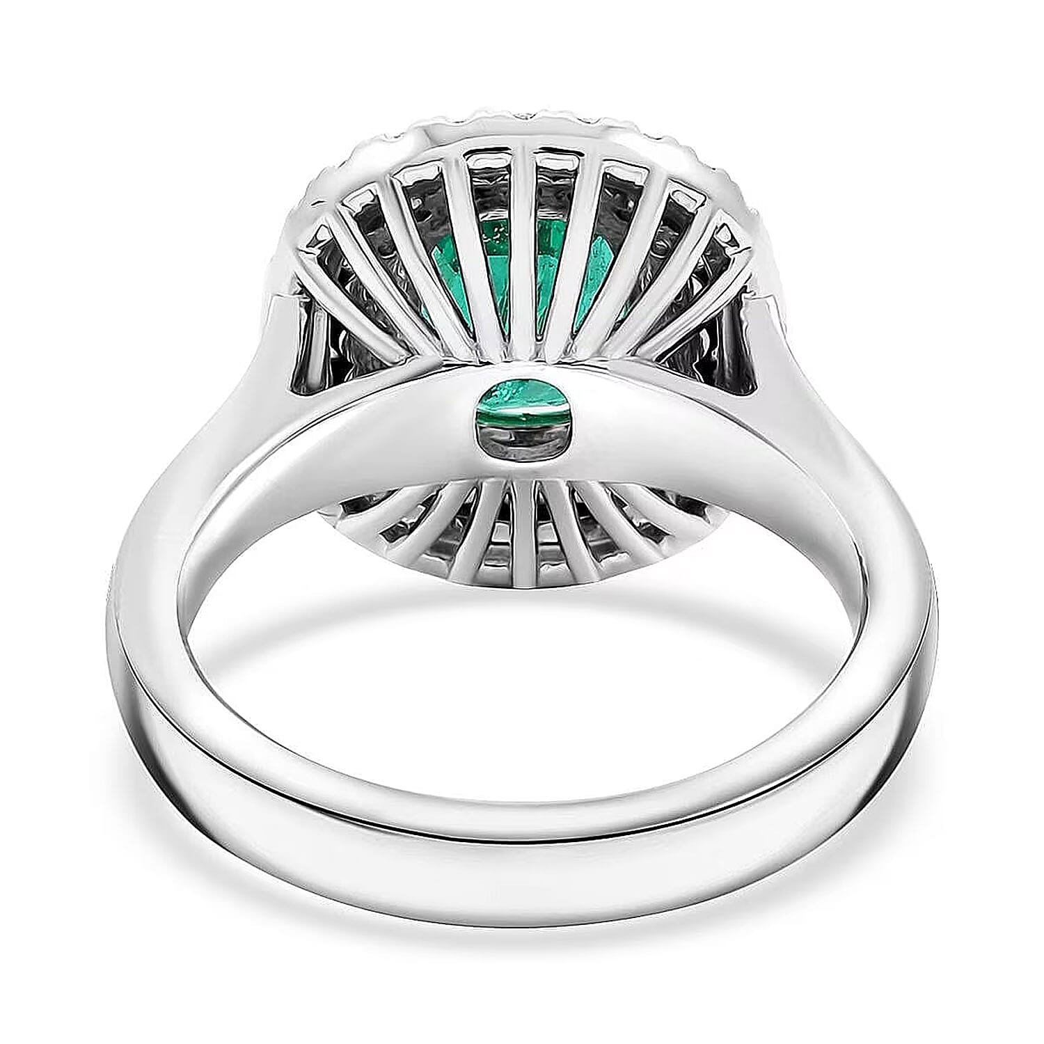 Chairman Vault Collection Certified & Appraised Rhapsody AAAA Kagem Zambian Emerald and E-F VS Diamond 3.40 ctw Ring in 950 Platinum (Size 7.0)  11.36 Grams