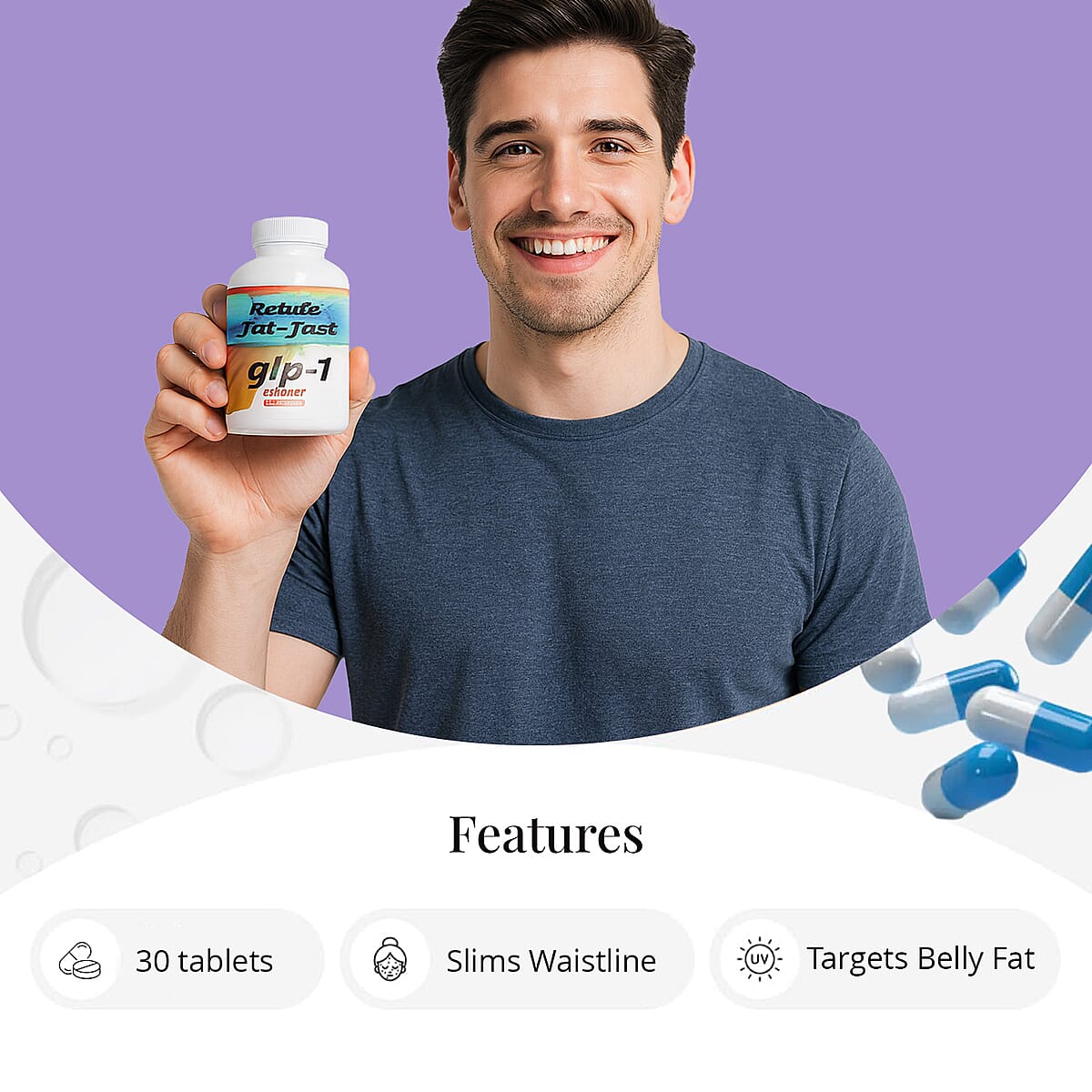 Reduce Fat Fast GLP-1 Support Dietary Supplement (60 Tablets) image number 3