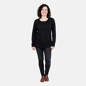 Tamsy Onyx Button Top - M