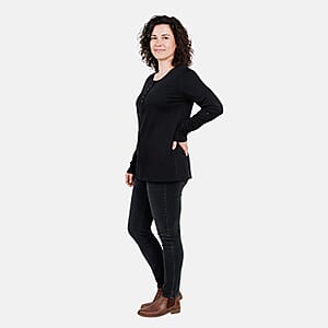 Tamsy Onyx Button Top - M