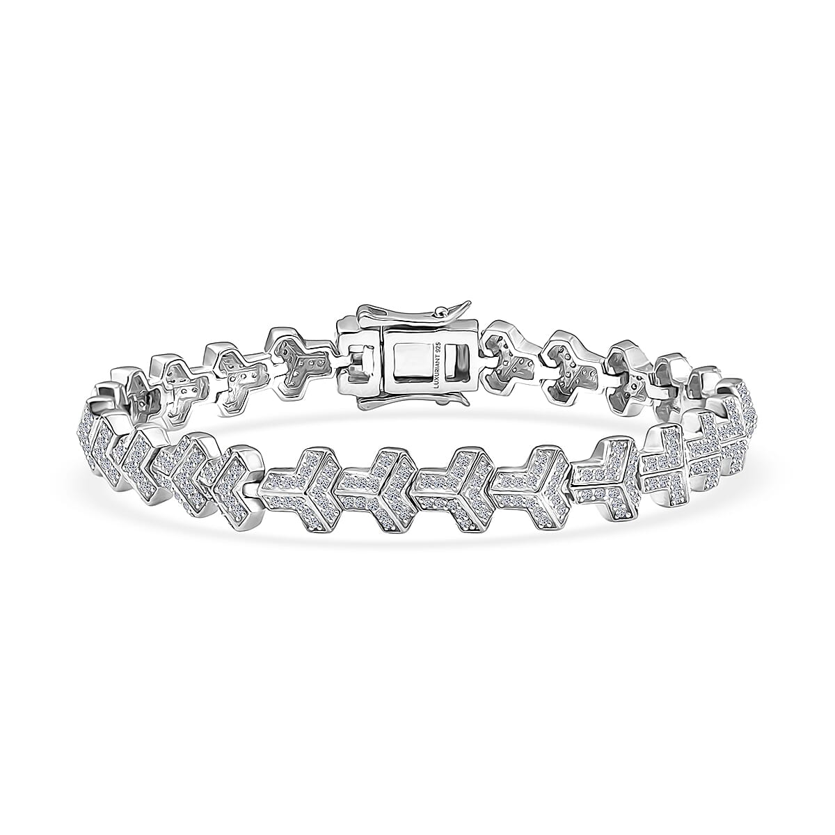 Luxuriant Lab Grown Diamond G-H SI 2.00 ctw Bracelet in Rhodium Over Sterling Silver (7.25 In) image number 0