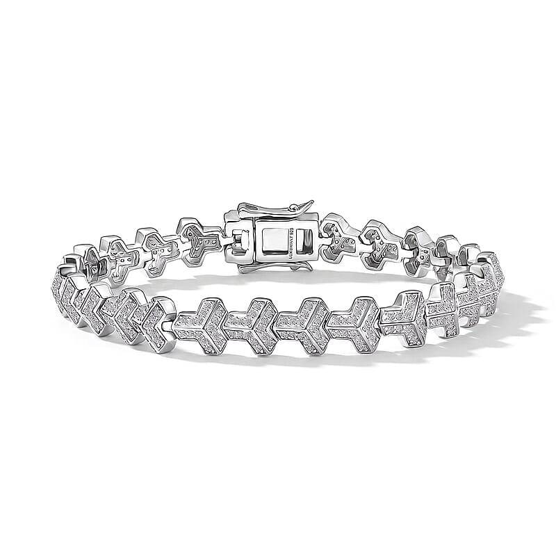 Luxuriant Lab Grown Diamond G-H SI 2.00 ctw Bracelet in Rhodium Over Sterling Silver (7.25 In)