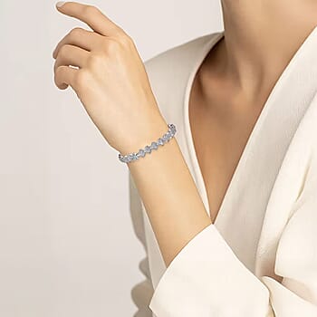 Rhodium Over Sterling Silver / 7.25 Inches - Product card gallery slide 2 (10178182971705)