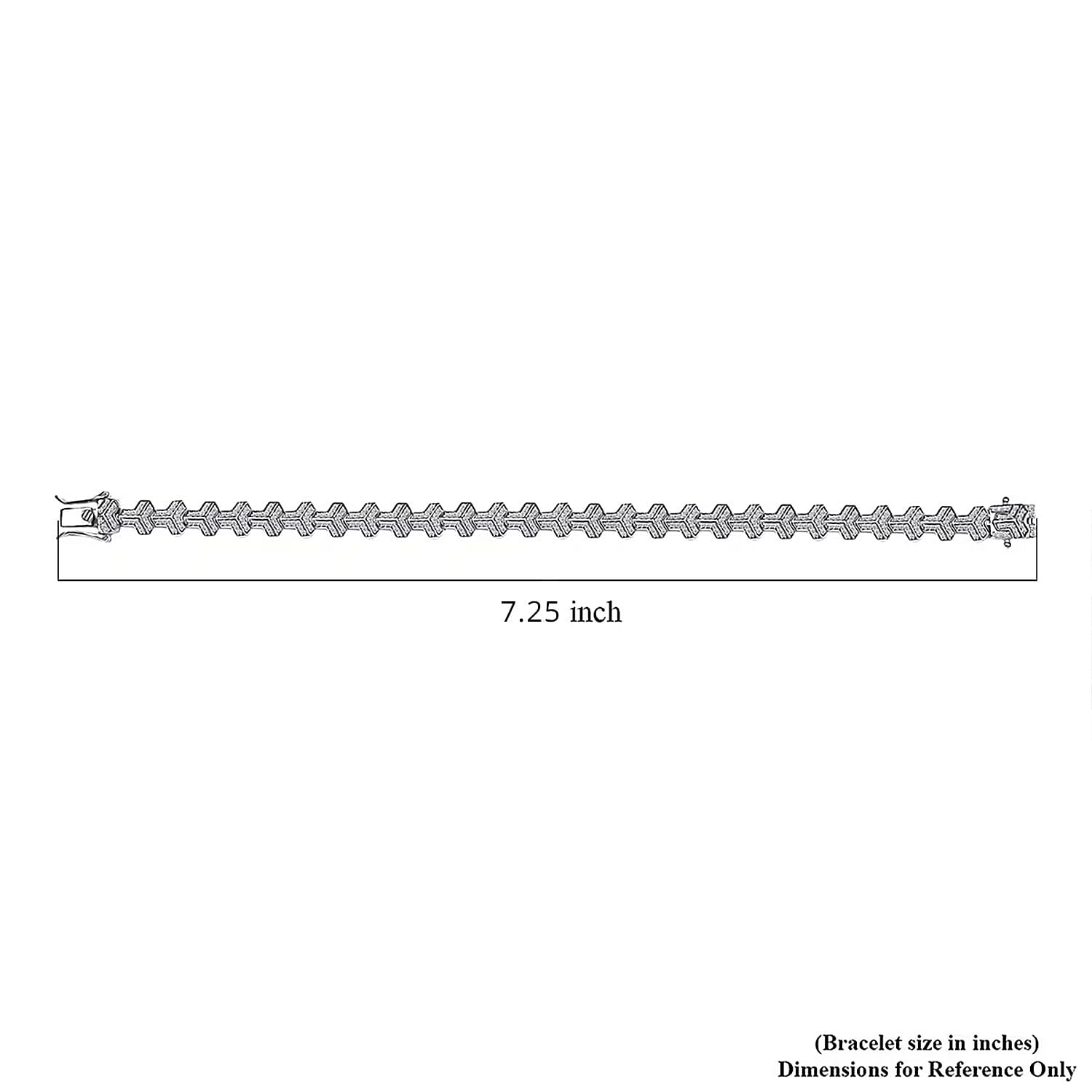 Luxuriant Lab Grown Diamond G-H SI 2.00 ctw Bracelet in Rhodium Over Sterling Silver (7.25 In)