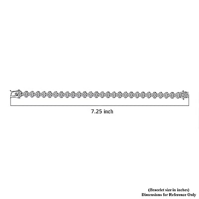 Luxuriant Lab Grown Diamond G-H SI 2.00 ctw Bracelet in Rhodium Over Sterling Silver (7.25 In)