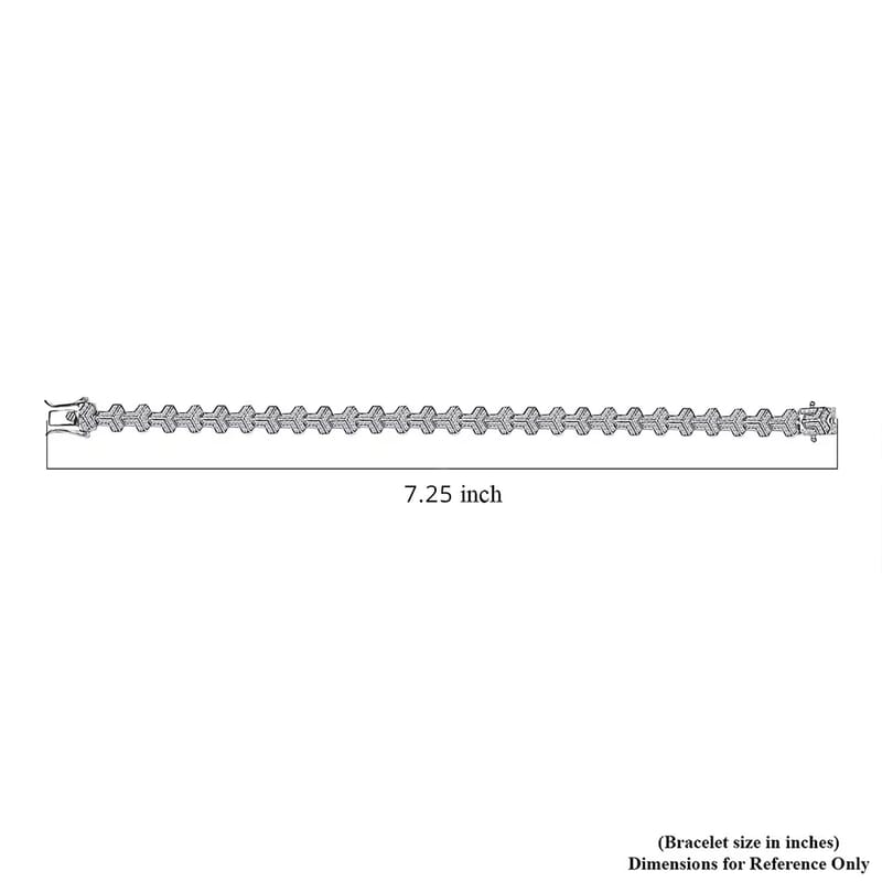 Luxuriant Lab Grown Diamond G-H SI 2.00 ctw Bracelet in Rhodium Over Sterling Silver (7.25 In)