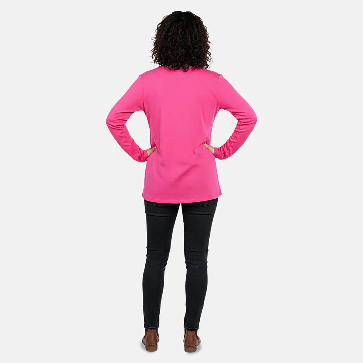 Tamsy Pink Topaz Button Top - S image number 1