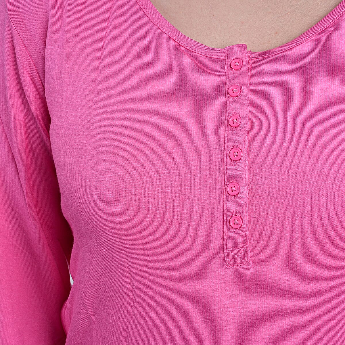 Tamsy Pink Topaz Button Top - S image number 4