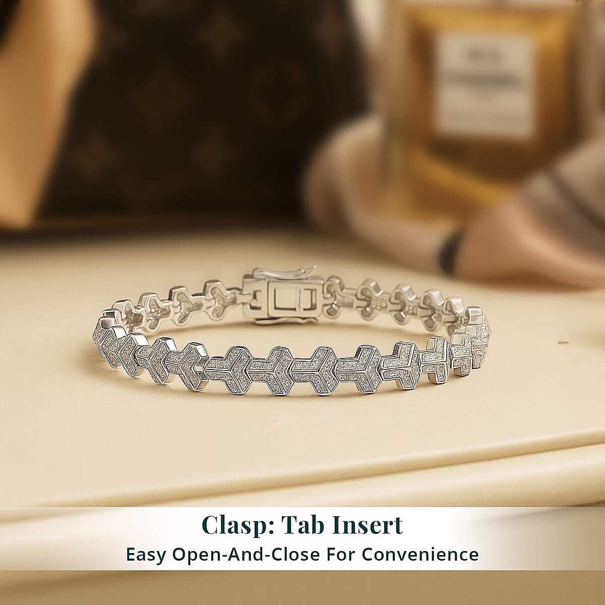 Luxuriant Lab Grown Diamond G-H SI 2.00 ctw Bracelet in Rhodium Over Sterling Silver (8.00 In) (Del. In 13-15 Days) image number 4