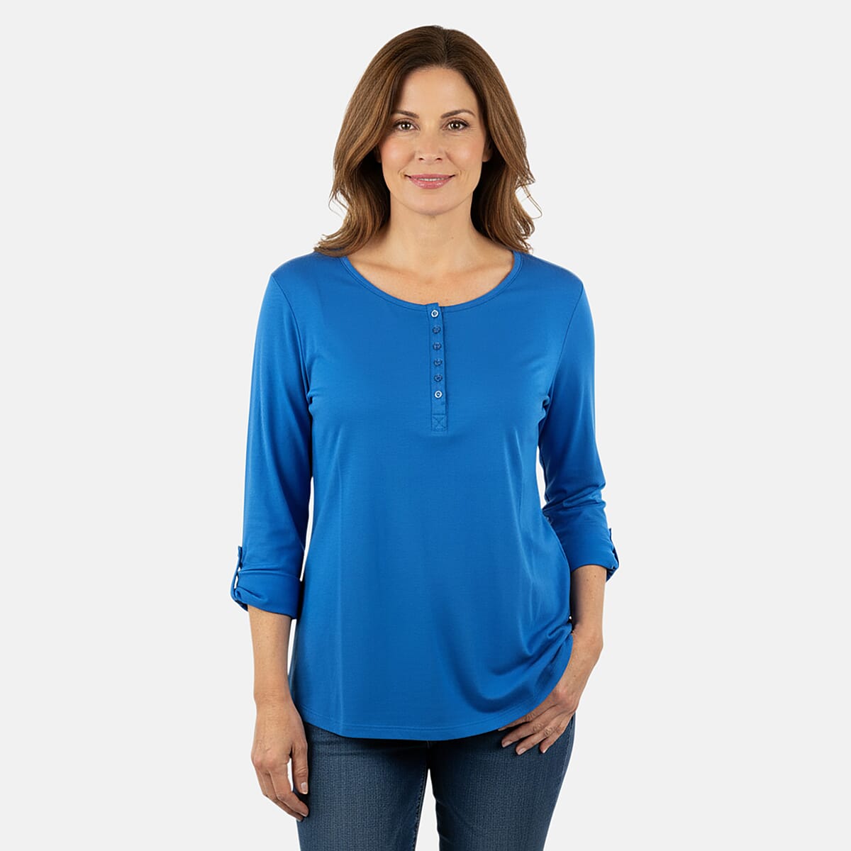Tamsy Sapphire Button Top - L image number 0