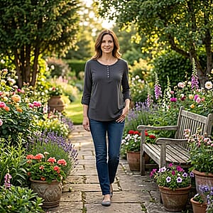 Tamsy Shungite Button Top - L