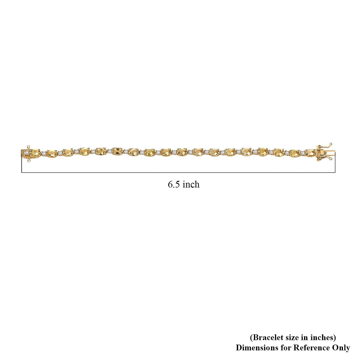 D'Joy Premium Braziliian Heliodor and White Zircon 8.70 ctw Bracelet in 18K Vermeil Yellow Gold Over Sterling Silver (6.50 In) image number 4
