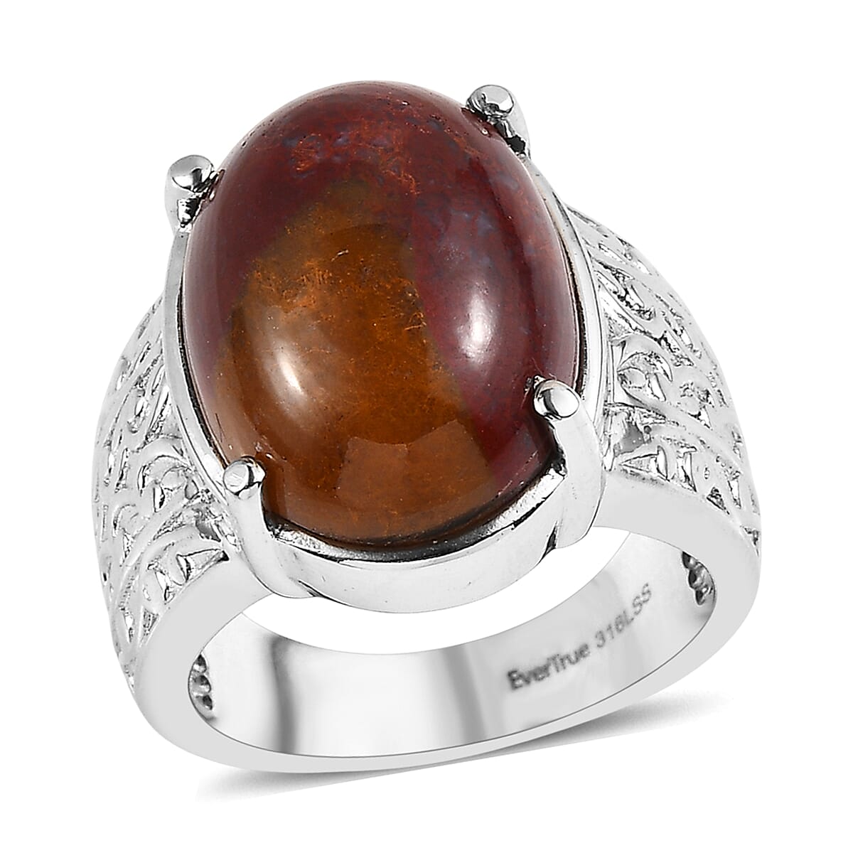 EverTrue Aqua Nueva Moss 13.20 ctw Solitaire Ring in Stainless Steel (Size 10.0)  image number 0