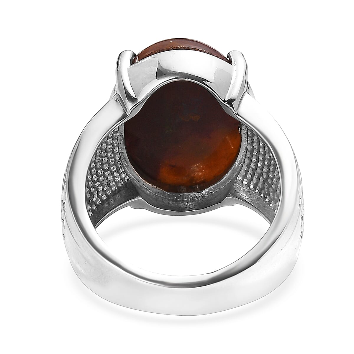 EverTrue Aqua Nueva Moss 13.20 ctw Solitaire Ring in Stainless Steel (Size 8.0)  image number 4