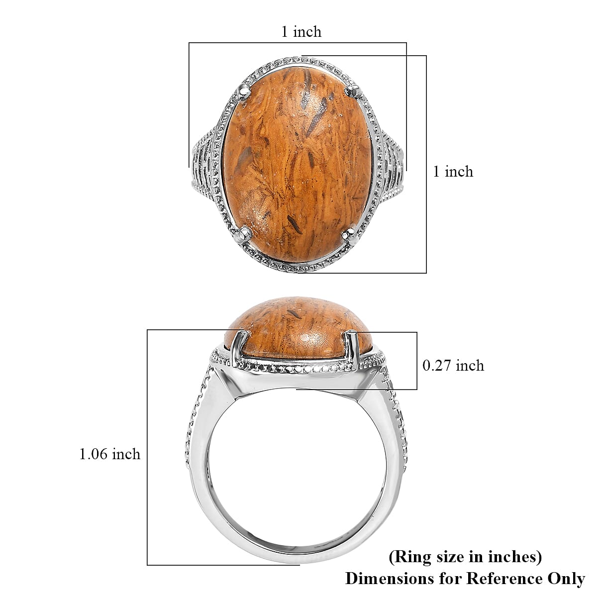 EverTrue Script Stone 12.60 ctw Solitaire Ring in Stainless Steel (Size 6.0)  image number 5