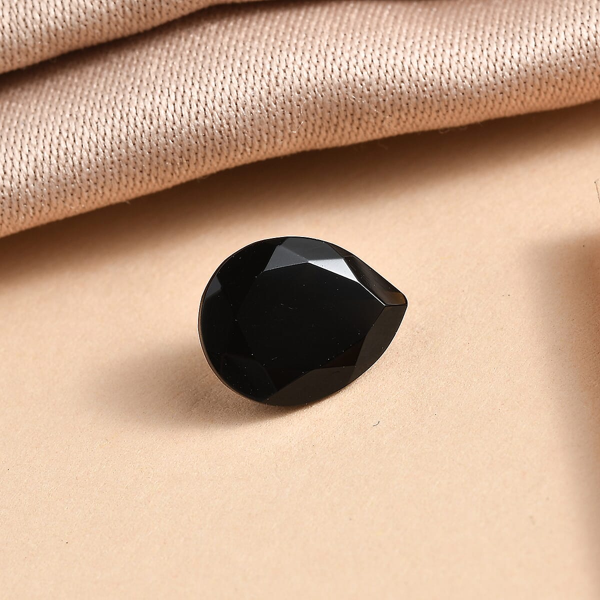 AA Black Obsidian (Pear 10x8 mm) 1.98 ctw Loose Gemstone image number 1