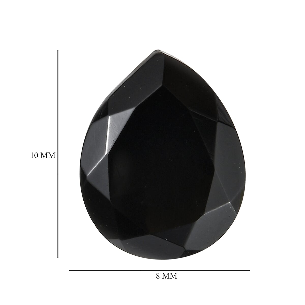 AA Black Obsidian (Pear 10x8 mm) 1.98 ctw Loose Gemstone image number 4
