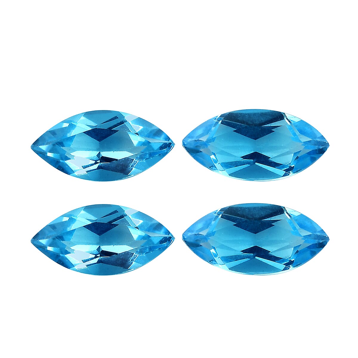 Blue Topaz Set of 4 (Mrq 7x3.5 mm) 1.61 ctw Loose Gemstone