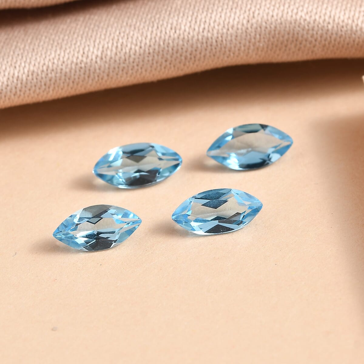 Blue Topaz Set of 4 (Mrq 7x3.5 mm) 1.61 ctw image number 1