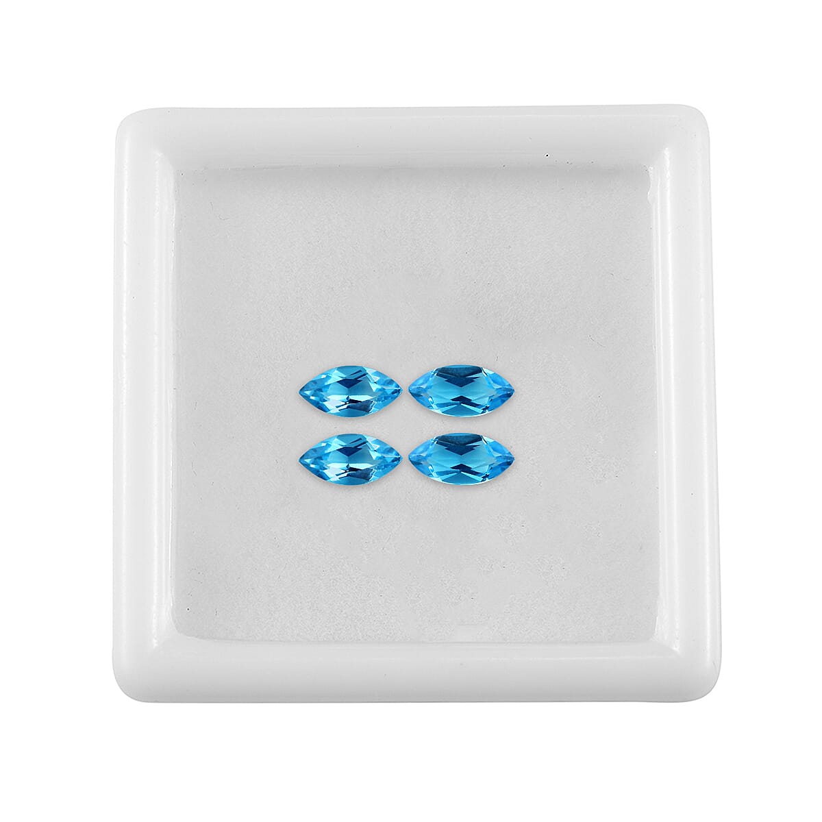 Blue Topaz Set of 4 (Mrq 7x3.5 mm) 1.61 ctw Loose Gemstone