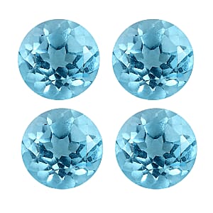 AA Blue Topaz Set of 4 (Rnd 5 mm) 2.16 ctw Loose Gemstone