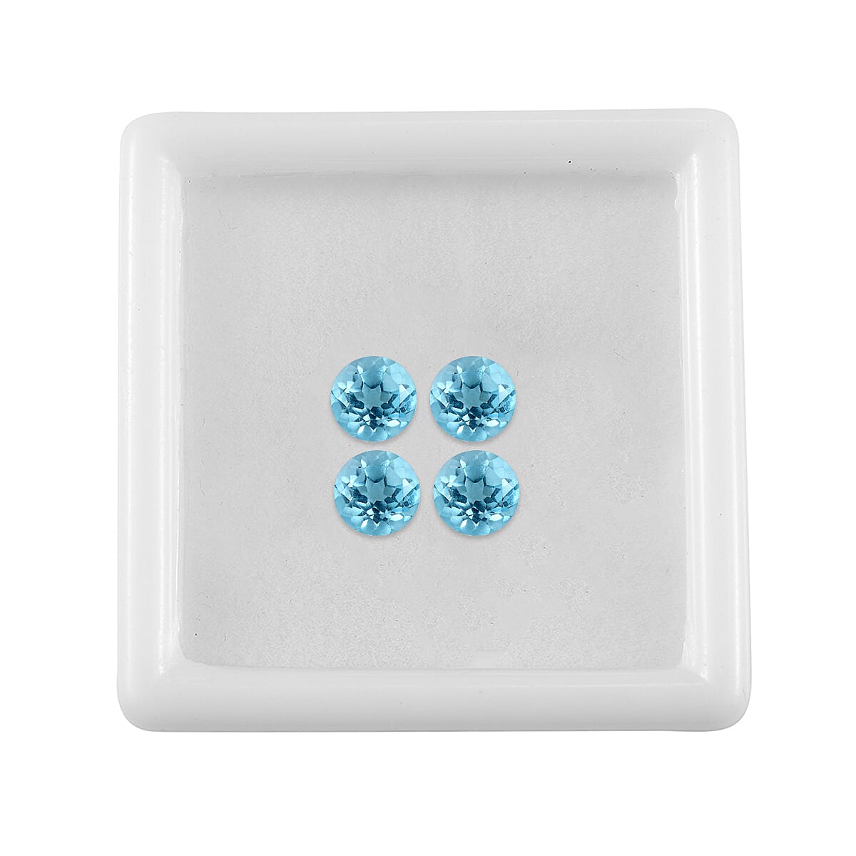 AA Blue Topaz Set of 4 (Rnd 5 mm) 2.16 ctw Loose Gemstone image number 3