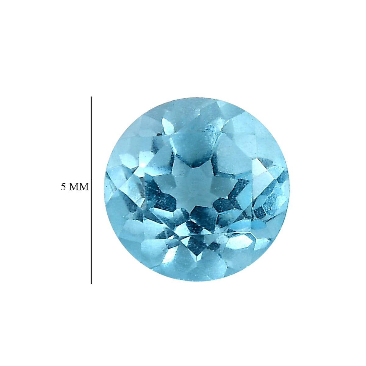AA Blue Topaz Set of 4 (Rnd 5 mm) 2.16 ctw Loose Gemstone image number 4