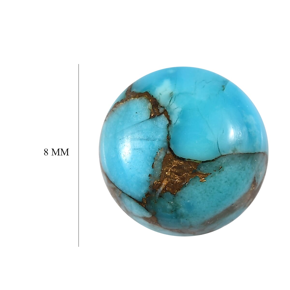 AA Mojave Blue Turquoise (Rnd 8 mm) 1.76 ctw image number 4
