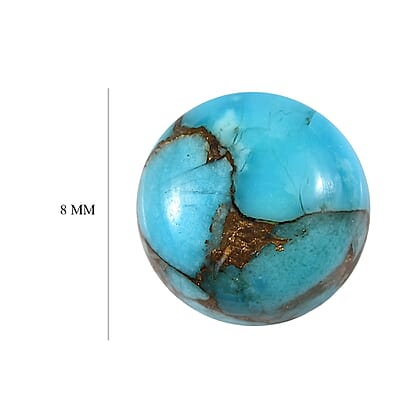 AA Mojave Blue Turquoise (Rnd 8 mm) 1.76 ctw Loose Gemstone