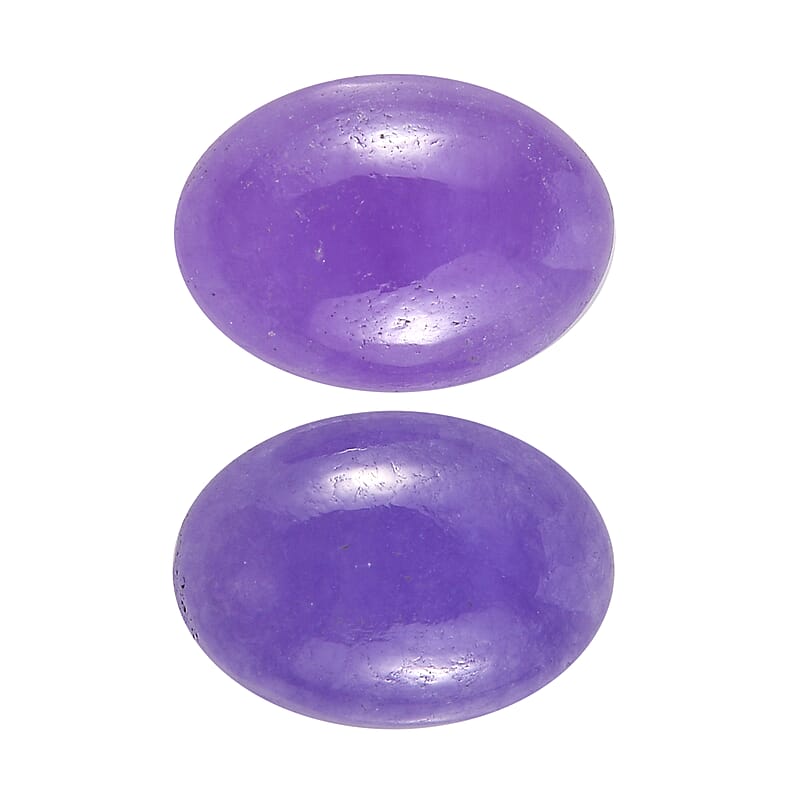 AA Purple Jade (D) Set of 2 (Ovl 7x5 mm) 1.74 ctw Loose Gemstone