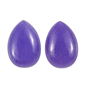 AA Purple Jade (D) Set of 2 (Pear 7x5 mm) 1.92 ctw Loose Gemstone