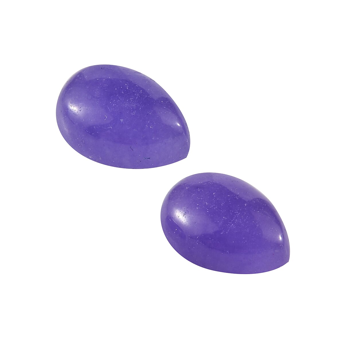 AA Purple Jade (D) Set of 2 (Pear 7x5 mm) 1.92 ctw Loose Gemstone image number 2