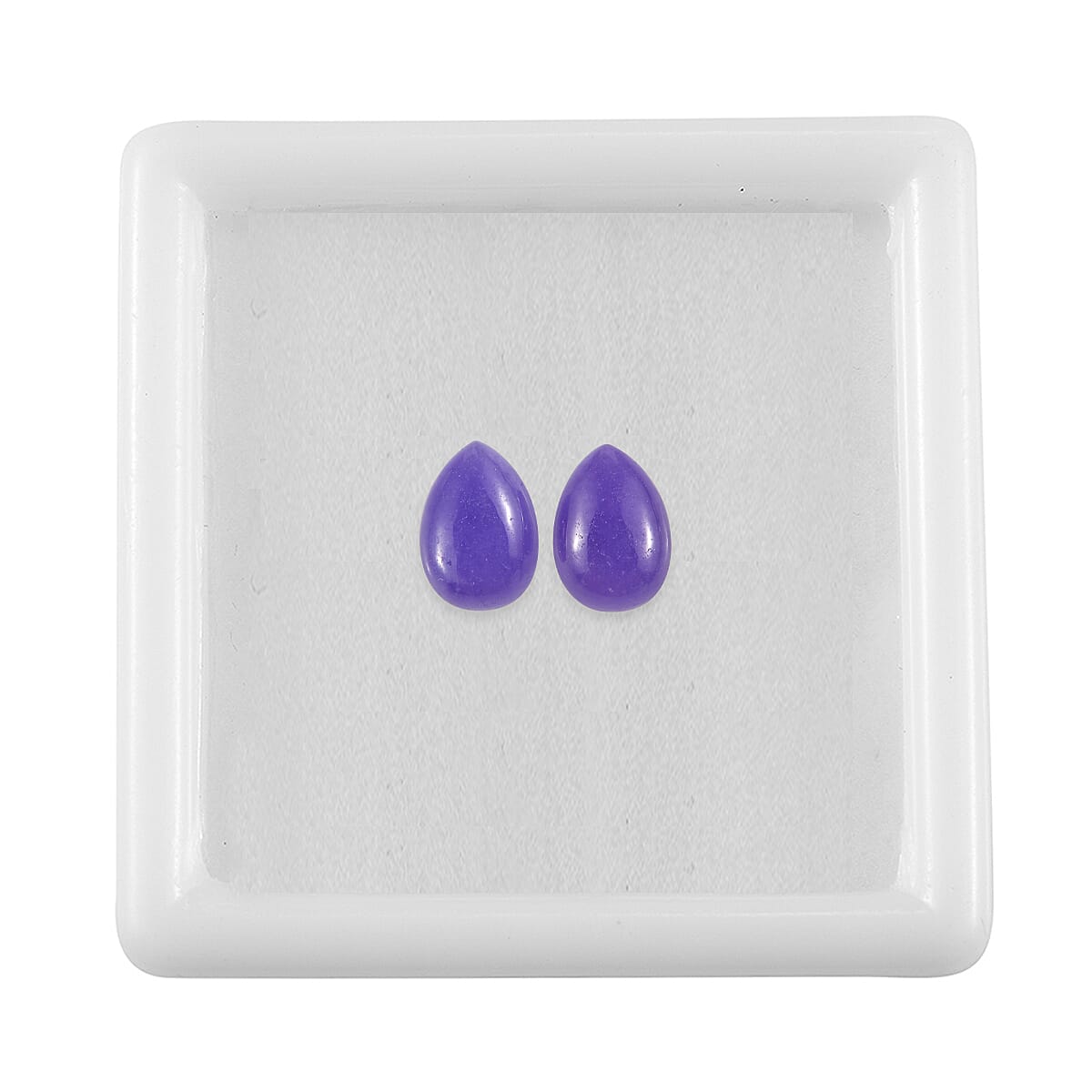 AA Purple Jade (D) Set of 2 (Pear 7x5 mm) 1.92 ctw Loose Gemstone image number 3