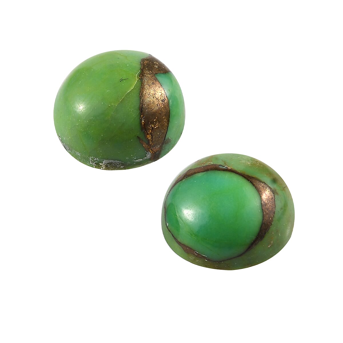AA Mojave Green Turquoise Set of 2 (Rnd 6 mm) 1.47 ctw image number 2