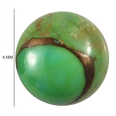 AA Mojave Green Turquoise Set of 2 (Rnd 6 mm) 1.47 ctw