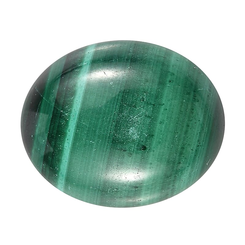 African Malachite (Ovl 11x9 mm) 3.71 ctw Loose Gemstone