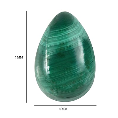 African Malachite Set of 2 (Pear 6x4 mm) 1.19 ctw Loose Gemstone
