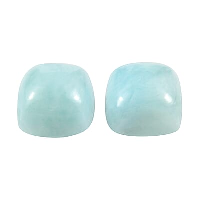 AA Larimar Set of 2 (Cush 5x5 mm) 1.41 ctw Loose Gemstone