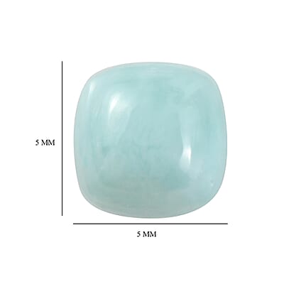 AA Larimar Set of 2 (Cush 5x5 mm) 1.41 ctw Loose Gemstone