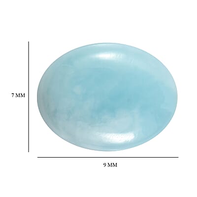 Larimar (Ovl 9x7 mm) 1.89 ctw Loose Gemstone