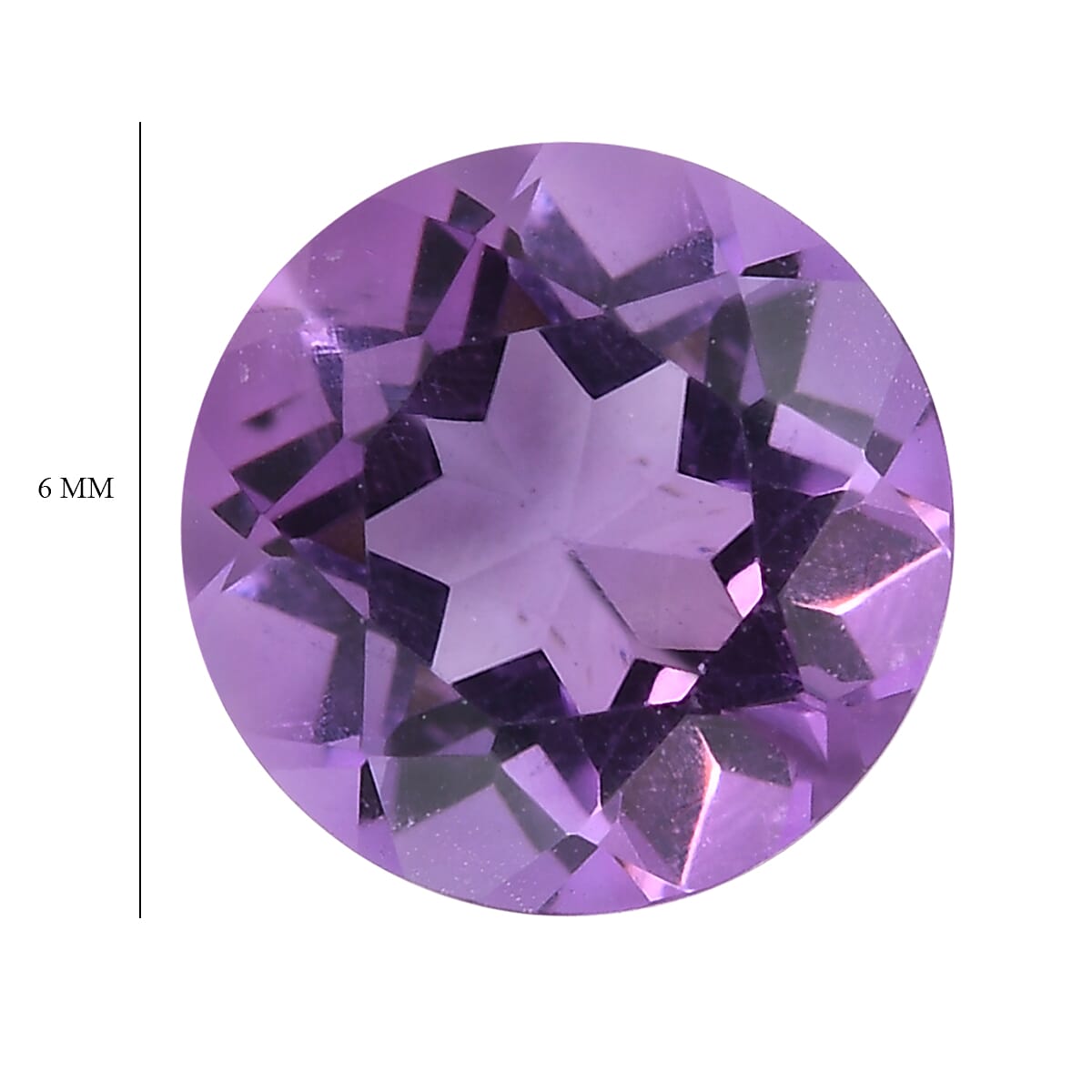 Bolivian Amethyst (Rnd 6 mm) 0.60 ctw Loose Gemstone