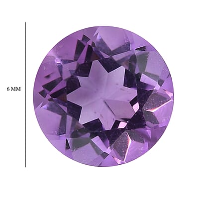 Bolivian Amethyst (Rnd 6 mm) 0.60 ctw Loose Gemstone