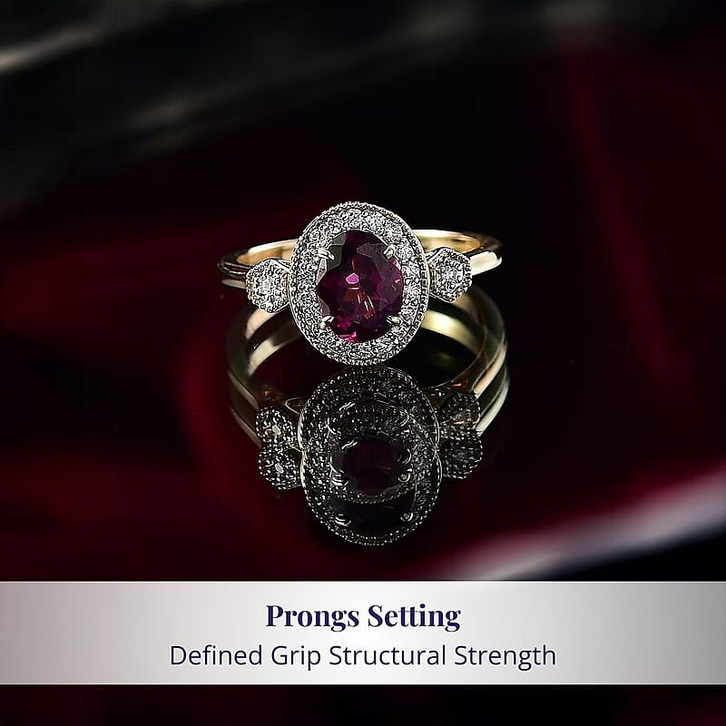 Certified & Appraised Luxoro 10K Yellow Gold AAA Radiant Ember Garnet, Diamond (G-H, I2) (0.29 cts) Ring (Size 5.0) 1.67 ctw