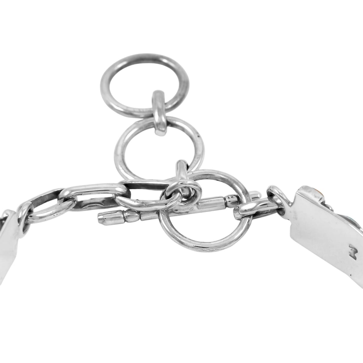 Santa Fe Style Multi Gemstone 37.50 ctw Bracelet in Sterling Silver (6.50-7.50In) image number 3