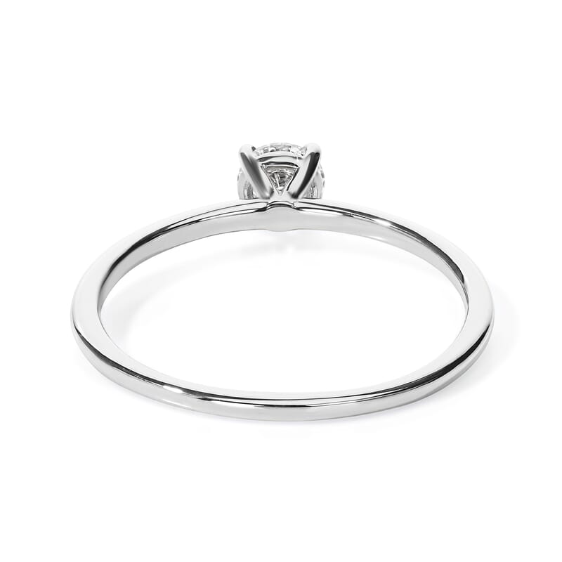 Luxuriant Lab Grown Diamond E-F VS 0.50 ctw Solitaire Ring in Rhodium Over Sterling Silver (Size 10.0)